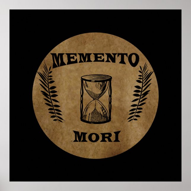 Poster memento mori hourglass (Frente)