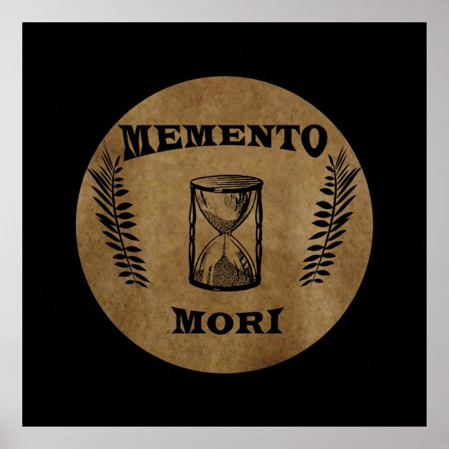Poster memento mori hourglass (Frente)