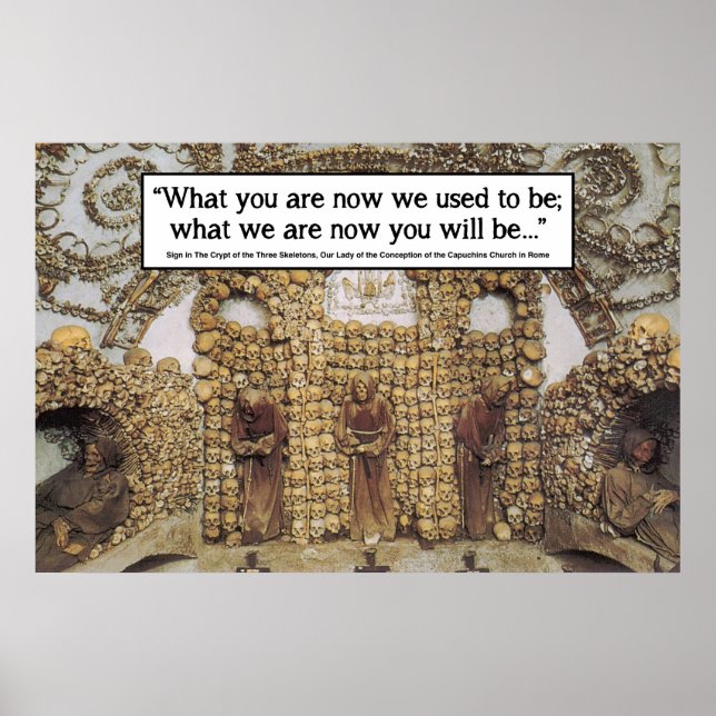 Poster Memento Mori - Igreja do Osso de Roma (Frente)