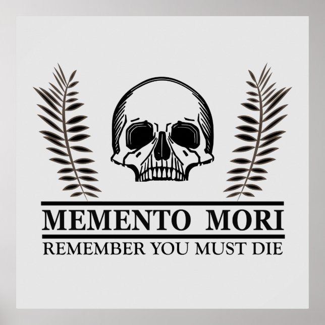 Poster memento mori latin diz (Frente)