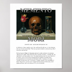Poster Memento Mori - Lembre-se que você vai morrer Poste