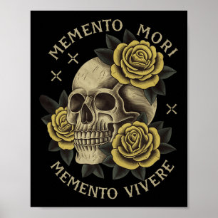 Poster Memento Mori Memento Vivere - Filosofia & Lat