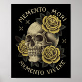 Poster memento mori vivere | Zazzle Brasil