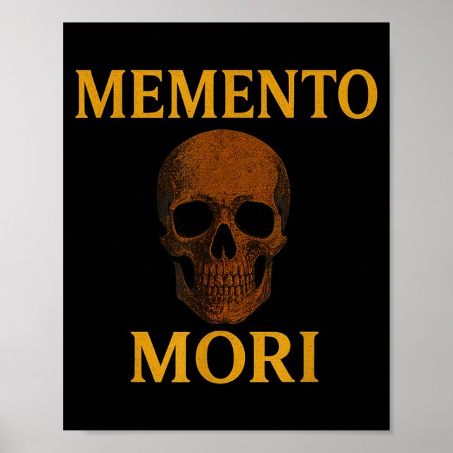 Poster Memento Mori Philosophy Stoicism Quote  (Frente)