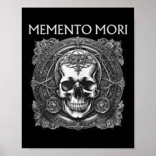 Poster Memento Mori Skull Filosofia Estática Homens Mulhe