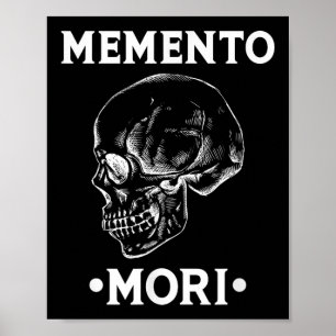 Poster Memento Mori Skull Stoicism Filosofia