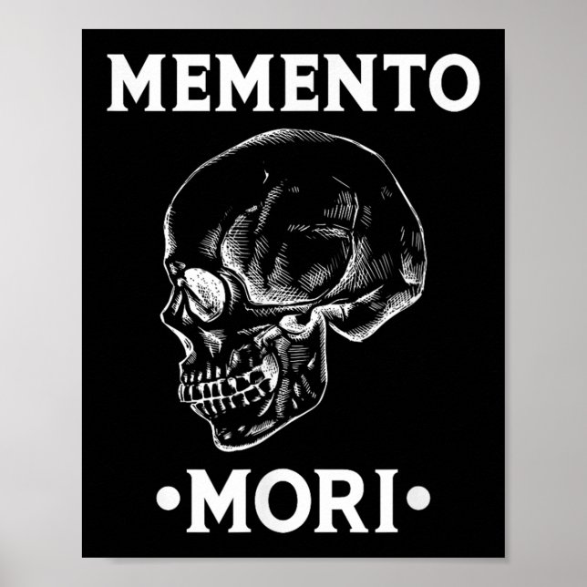 Poster Memento Mori Skull Stoicism Filosofia (Frente)