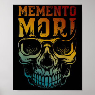 Poster Memento Mori Stoicismo Citação do Crânio Filosofia