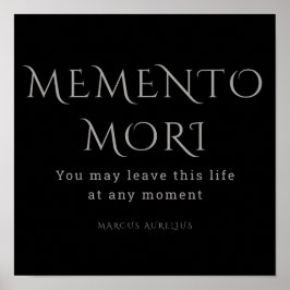 Poster Memento Mori, Stoicismo, Marcus Aurelius