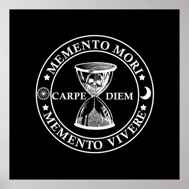 Poster memento mori vivere | Zazzle Brasil