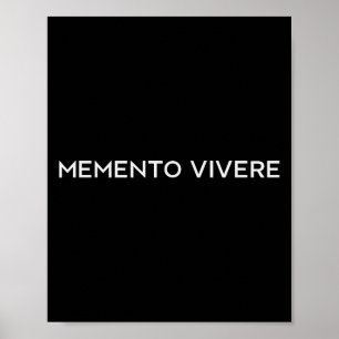 Poster Memento Vivere Lembra De Viver Filosofia Latim Q