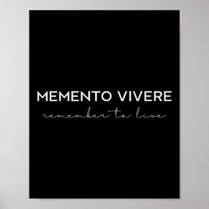 Poster Memento Vivere Lembra De Viver Filosofia Latim Q