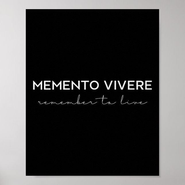 Poster Memento Vivere Lembra De Viver Filosofia Latim Q (Frente)