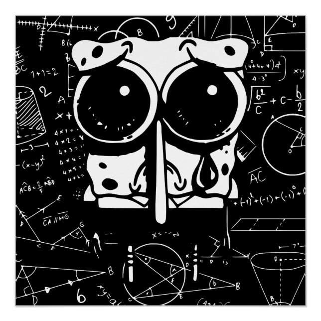 Pôster memes de geometria de matemática engraçada (Frente)