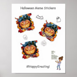 Poster Memes do Dia das Bruxas!