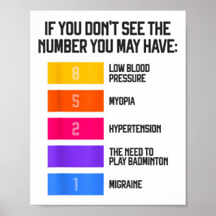 Poster Memes Engraçados e Divertidos de Badminton Peteca