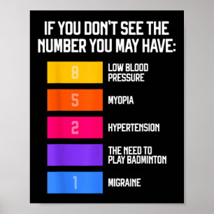 Poster Memes Engraçados e Divertidos de Badminton Shuttle