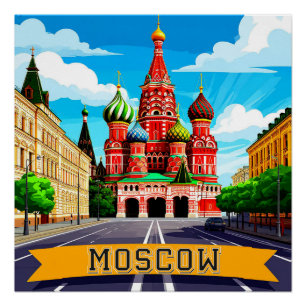 Pôster 🧲 Memória da Cidade de Moscou Rússia