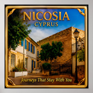 Poster Memória da Cidade de Nicósia Chipre para Entusiast