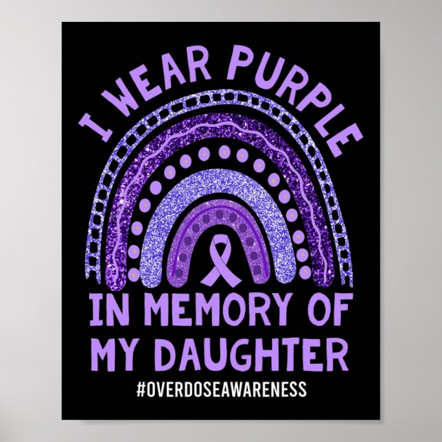 Poster Memória Da Sobredosagem Roxa Vestida (Frente)
