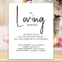 Poster Memória de Amor Nomes Personalizados Memória de Ca