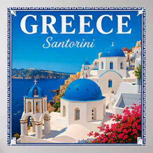 Poster 💙 Memória de Férias em Santorini Grécia