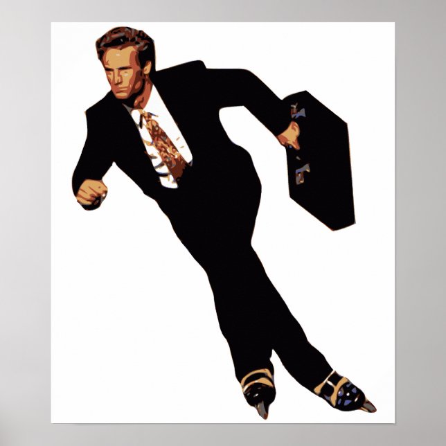 Poster Memória De Skater Rollerblade De Negócios Atrasada (Frente)