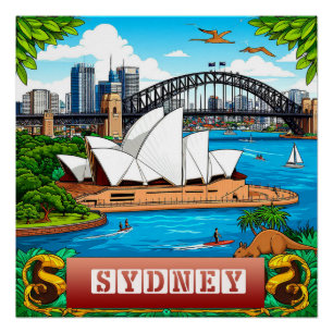 Pôster 🌊 Memória de Viagem do Porto de Sydney para Visit