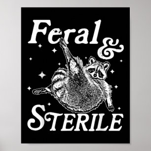 Poster Memória Feral E Estéril, Funny Raccoon