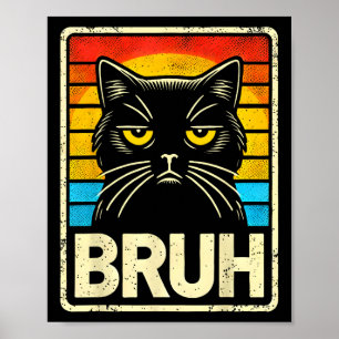 Poster Memória Gráfica Engraçada Bruh Para Meninas Crianç