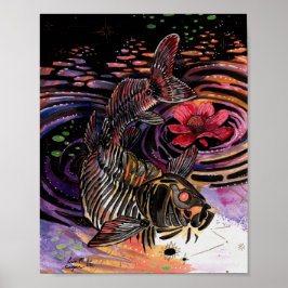 Poster Memória Mapas Autumn Vibes Koi Skeleton Reflexões