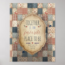 Poster Memória Personalizada de Família em Patchwork Vint