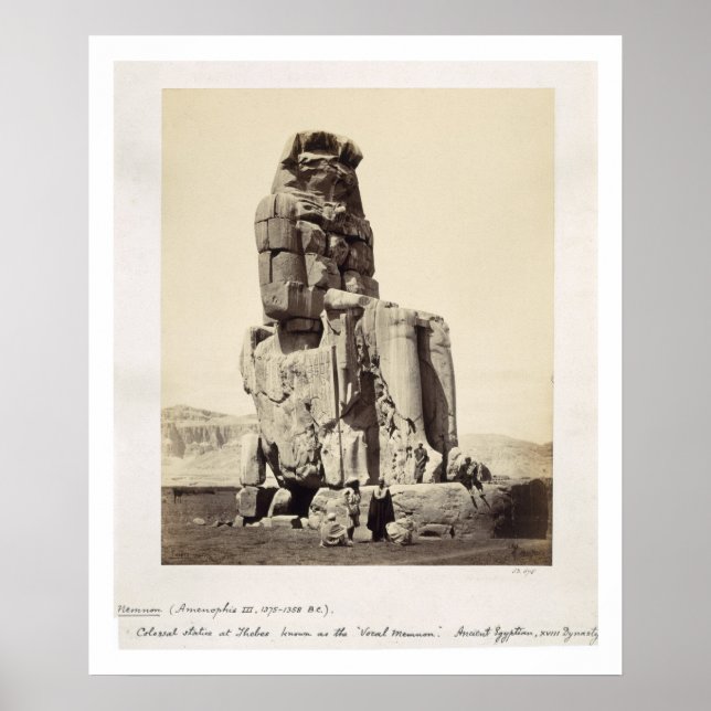 Pôster "Memória Vocal", Estátua Colossal de Amenhotep I (Frente)