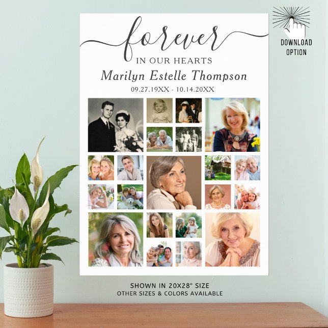 Poster Memorial 21 Colagem de Fotos Para sempre em nossos (Criador carregado)
