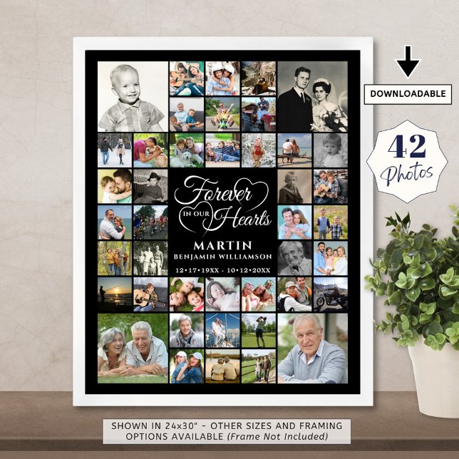 Poster Memorial 42 Colagem de Fotos PARA SEMPRE EM NOSSOS (Criador carregado)