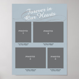 Poster Memorial 4 Foto Página Azul para sempre em nossos
