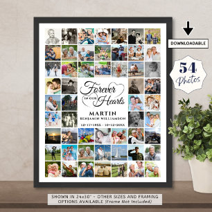 Poster Memorial 54 Colagem de Fotos PARA SEMPRE EM NOSSO 
