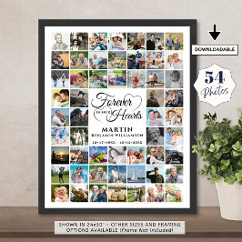 Poster Memorial 54 Foto Collage SEMPRE NO NOSSO CORAÇÃO