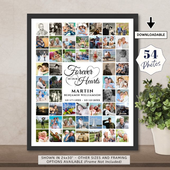 Poster Memorial 54 Foto Collage SEMPRE NO NOSSO CORAÇÃO (Criador carregado)