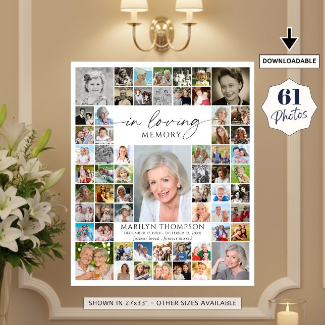 Poster Memorial 61 Colagem de Fotos Em Memória Carinhosa (Criador carregado)