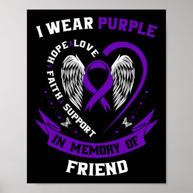 Poster Memorial Bonito Oferece Perda De Epilepsia Amiga A (Frente)