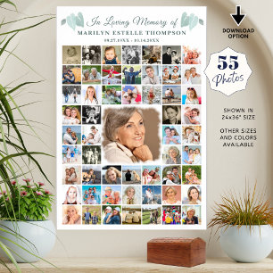 Poster Memorial Botânico Folhas do Coração Colagem de 55
