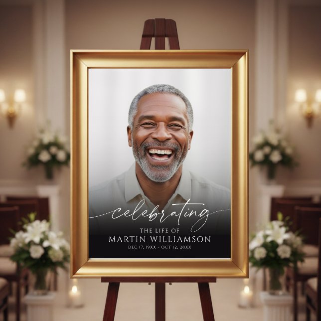 Poster Memorial Celebrating the Life of Photo Script (Criador carregado)