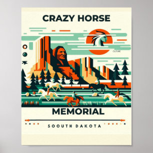 Poster Memorial Crazy Horse - Dakota do Sul