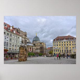 Poster Memorial da Frauenkirche, Dresden, Alemanha