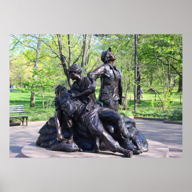 Pôster Memorial da Guerra do Vietnã das Mulheres (Frente)