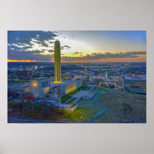 Poster Memorial da Liberdade ao Pôr do Sol, Kansas City,