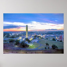 Poster Memorial da Liberdade ao Pôr-do-Sol, Kansas City, 