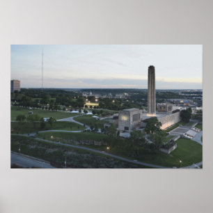 Pôster Memorial da Liberdade e Edifício BMA, Kansas City,