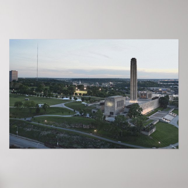 Pôster Memorial da Liberdade e Edifício BMA, Kansas City, (Frente)